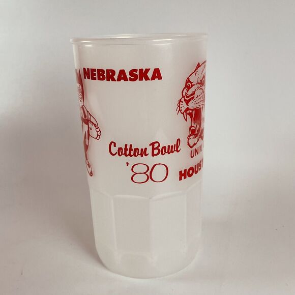 1979 Cotton Bowl Plastic Beer Mug Nebraska Cornhuskers vs Houston Cougars VTG - Picture 2 of 7